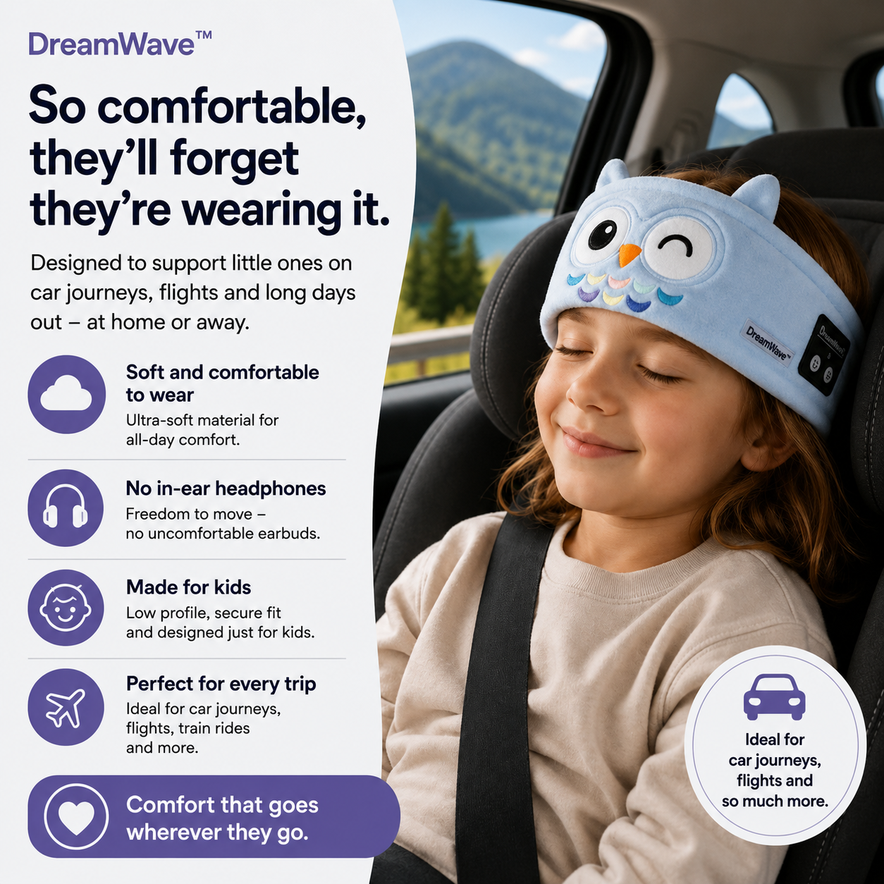 DreamWave™ Kids Travel Headband