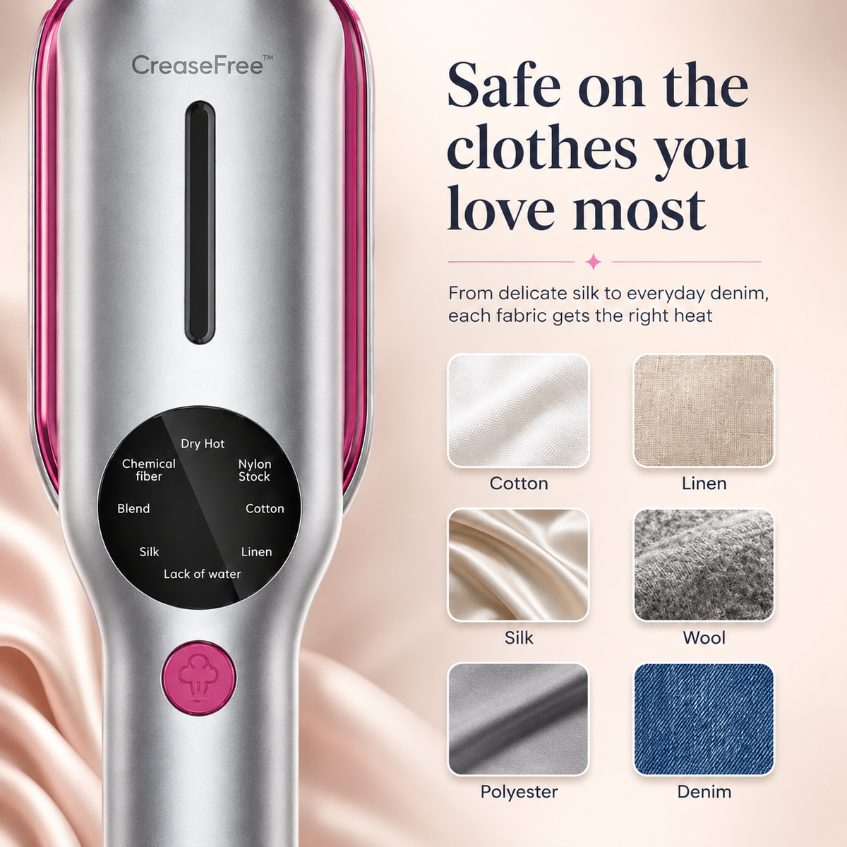 CreaseFree™ 2-in-1 Handheld Garment Steamer & Iron
